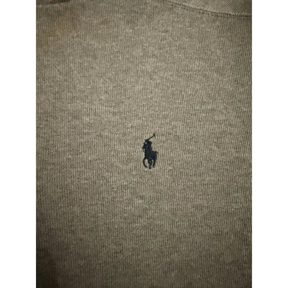 Polo Ralph Lauren Mens XL Gray Quarter Zip Pullover Sweater Mock Neck Pony‎